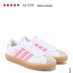 Adidas VL Court 3.0 White & Pink Sneakers